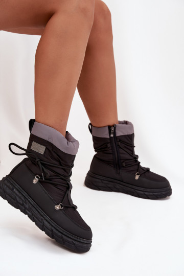 Moteriški Lee Cooper LCJ-25-44-3930 juodos spalvos sniego batai su aulu