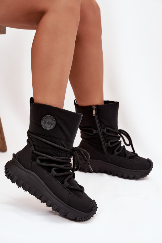 Oda sniego batai su platforma Lee Cooper LCJ-25-12-3660 juodos spalvos