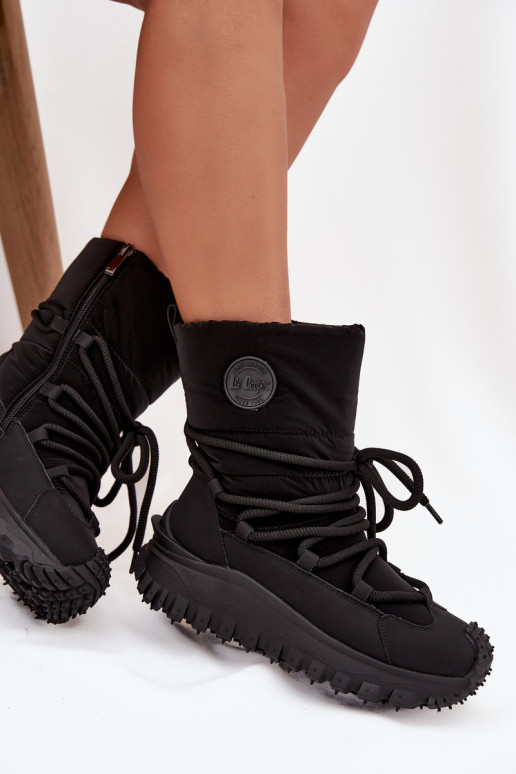 Oda sniego batai su platforma Lee Cooper LCJ-25-12-3660 juodos spalvos