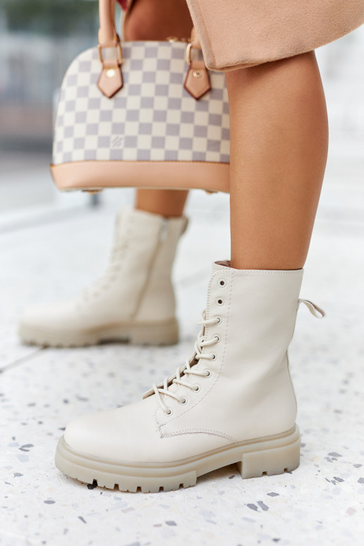 Aukštas Darbiniai kulkšnies batai smėlio spalvos Rozelle Aukštas Darbiniai kulkšnies batai smėlio spalvos Rozelle