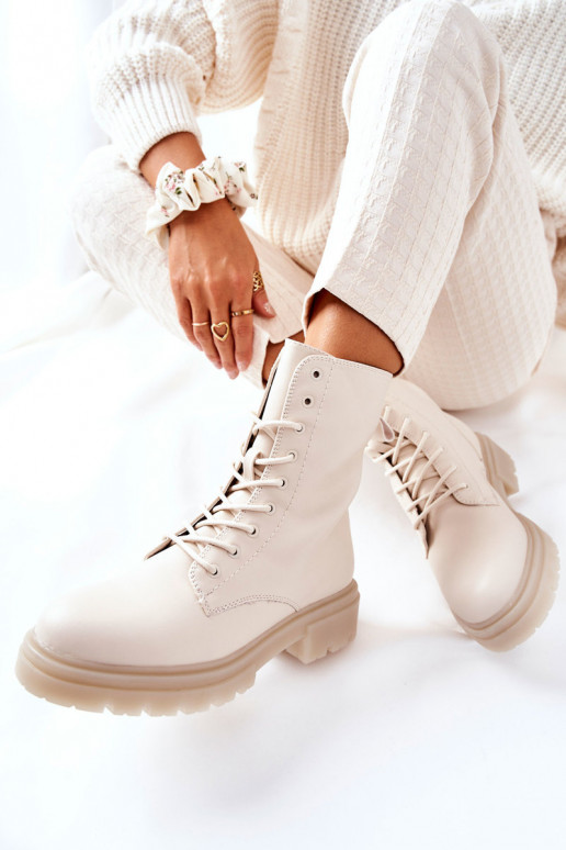 Aukštas Darbiniai kulkšnies batai smėlio spalvos Rozelle Aukštas Darbiniai kulkšnies batai smėlio spalvos Rozelle