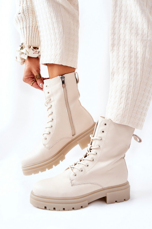 Aukštas Darbiniai kulkšnies batai smėlio spalvos Rozelle Aukštas Darbiniai kulkšnies batai smėlio spalvos Rozelle