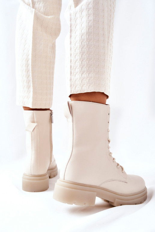 Aukštas Darbiniai kulkšnies batai smėlio spalvos Rozelle