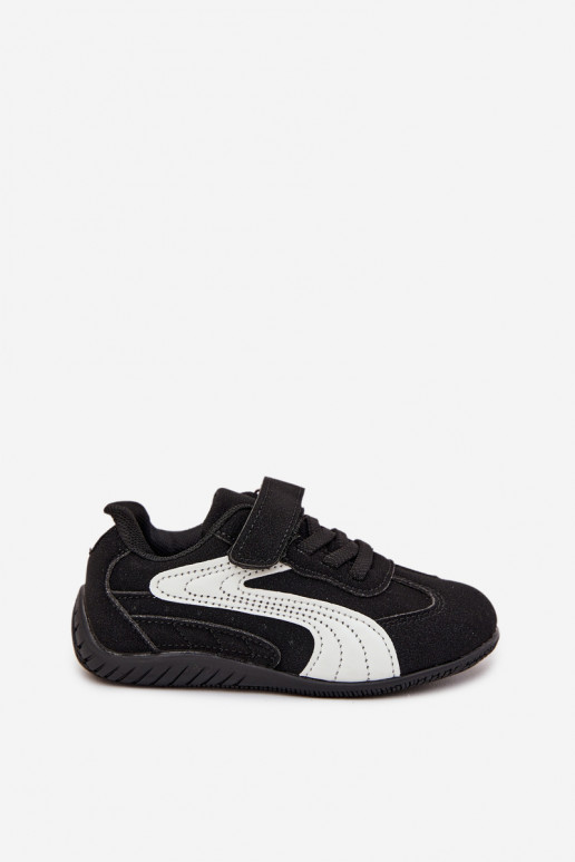 batai Vaikiški sportbačiaisusu limpančiu užsegimuem Juodos ir-baltos spalvos Perrin