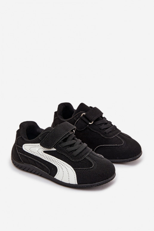 batai Vaikiški sportbačiaisusu limpančiu užsegimuem Juodos ir-baltos spalvos Perrin