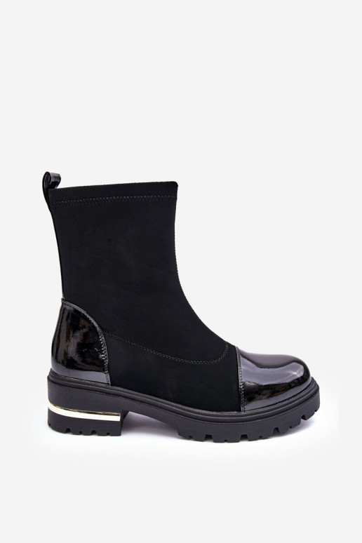 Oda Klasikinio modelio Aulinukai su plačiais kulniukais juodos spalvos Shendete