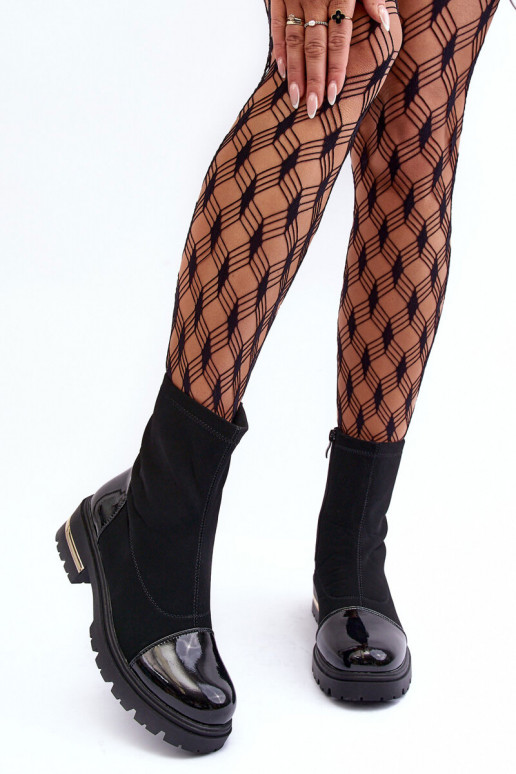 Oda Klasikinio modelio Aulinukai su plačiais kulniukais juodos spalvos Shendete