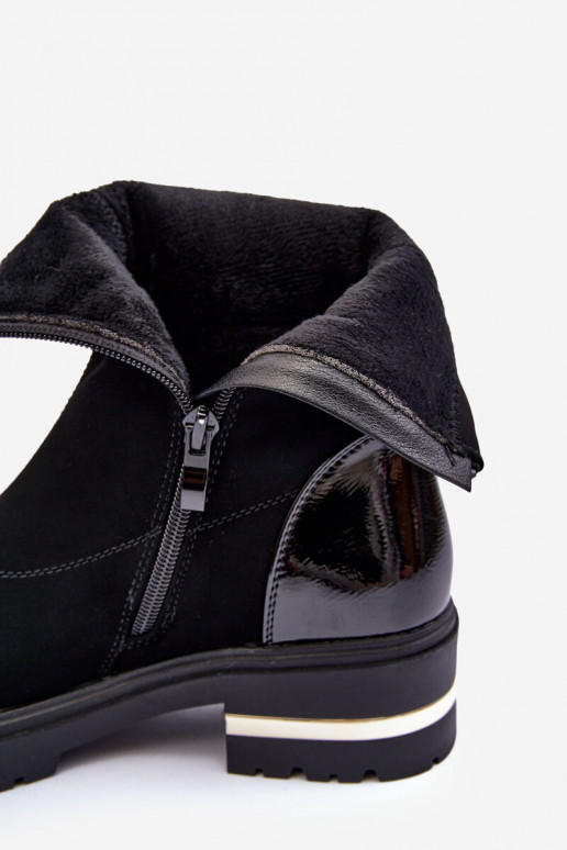 Oda Klasikinio modelio Aulinukai su plačiais kulniukais juodos spalvos Shendete