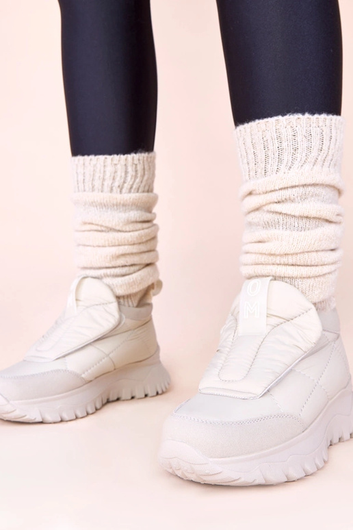 Pilki moteriški sniego batai užsegami...