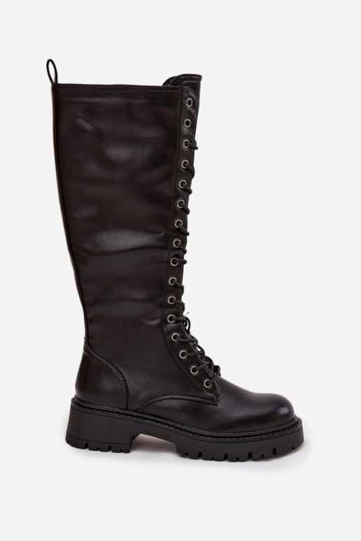 pašiltinti su raišteliais ilgaauliai batai kerziniai batai Moteriškas juodos spalvos Novissa