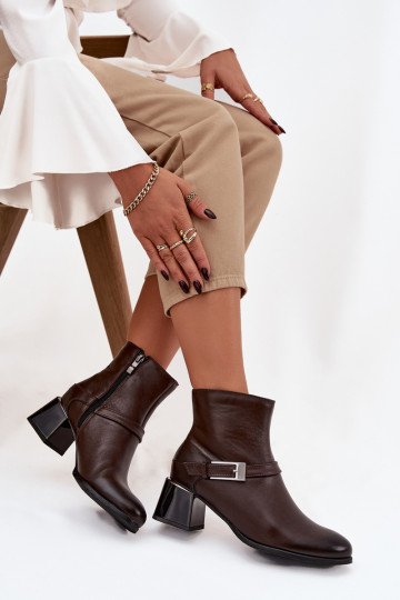 Oda Moteriški aulinukai su kulniukais su sagtimis Zazoo 60562 CzekoladoĮe