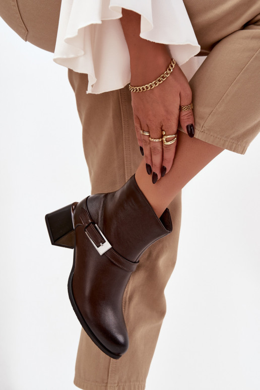 Oda Moteriški aulinukai su kulniukais su sagtimis Zazoo 60562 CzekoladoĮe