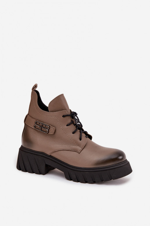 Zazoo 60483 Moteriški aulinukai Su žema viršutine dalimi pašiltinti smėlio spalvos