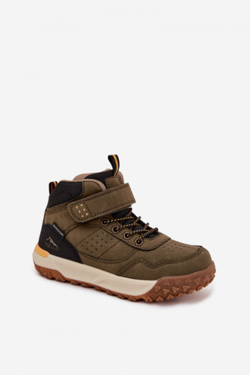 žygio batai Vaikiški su lipniais užsegimais chaki spalvos Pavisse