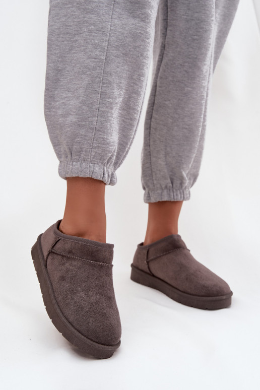 sniego batai Moteriškas pašiltinti su kailiuku viduje pilkos spalvos Serenne