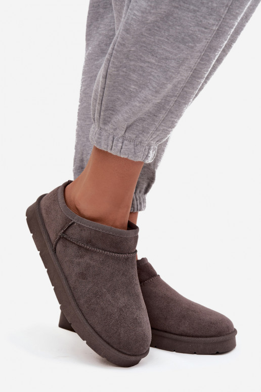 sniego batai Moteriškas pašiltinti su kailiuku viduje pilkos spalvos Serenne