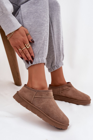 sniego batai Moteriškas pašiltinti su kailiuku viduje rudos spalvos Serenne