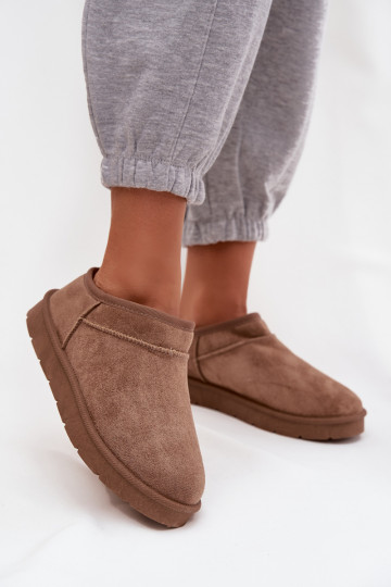 sniego batai Moteriškas pašiltinti su kailiuku viduje rudos spalvos Serenne 2