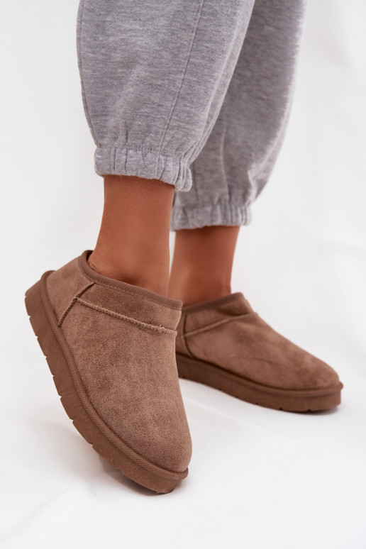 sniego batai Moteriškas pašiltinti su kailiuku viduje rudos spalvos Serenne