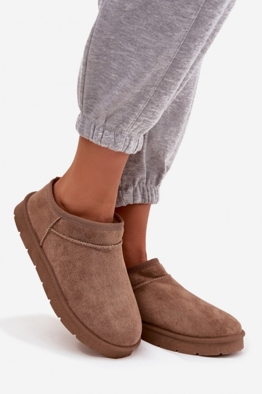 sniego batai Moteriškas pašiltinti su kailiuku viduje rudos spalvos Serenne