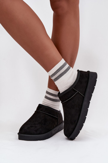 sniego batai Moteriškas pašiltinti su kailiuku viduje juodos spalvos Serenne