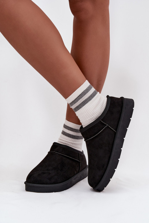 sniego batai Moteriškas pašiltinti su kailiuku viduje juodos spalvos Serenne