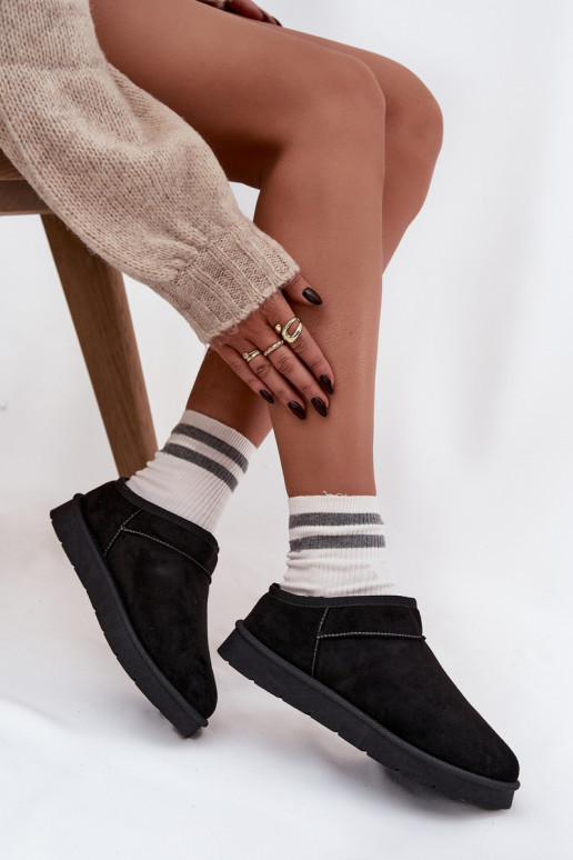 sniego batai Moteriškas pašiltinti su kailiuku viduje juodos spalvos Serenne