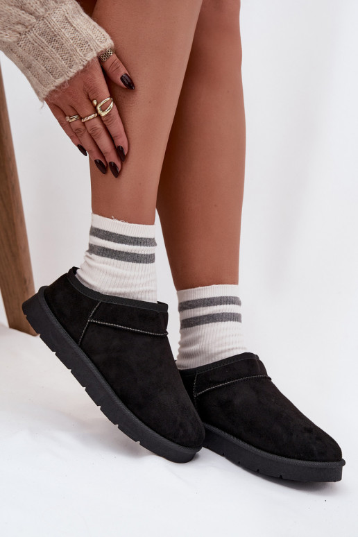 sniego batai Moteriškas pašiltinti su kailiuku viduje juodos spalvos Serenne