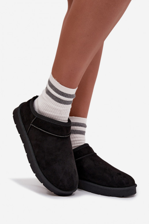 sniego batai Moteriškas pašiltinti su kailiuku viduje juodos spalvos Serenne