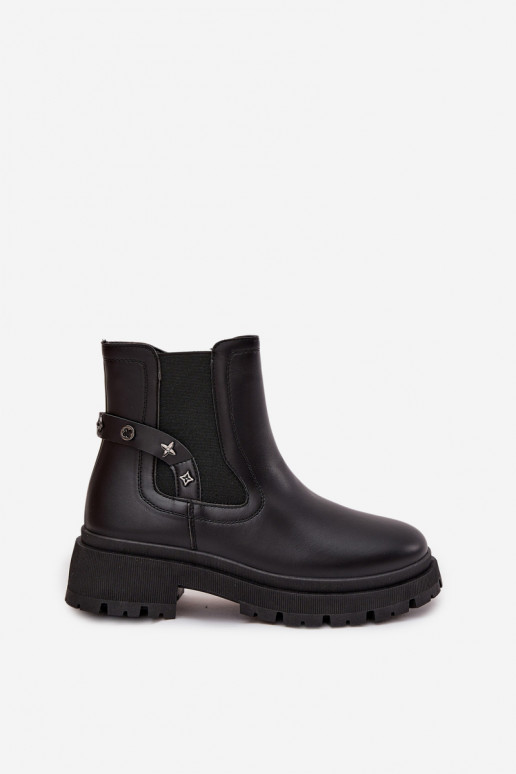 stilingi aulinukai Į Pilį Su puošniaisi Detalami pašiltinti juodos spalvos Verisse