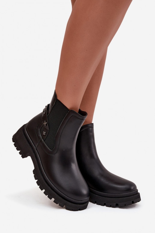 stilingi aulinukai Į Pilį Su puošniaisi Detalami pašiltinti juodos spalvos Verisse