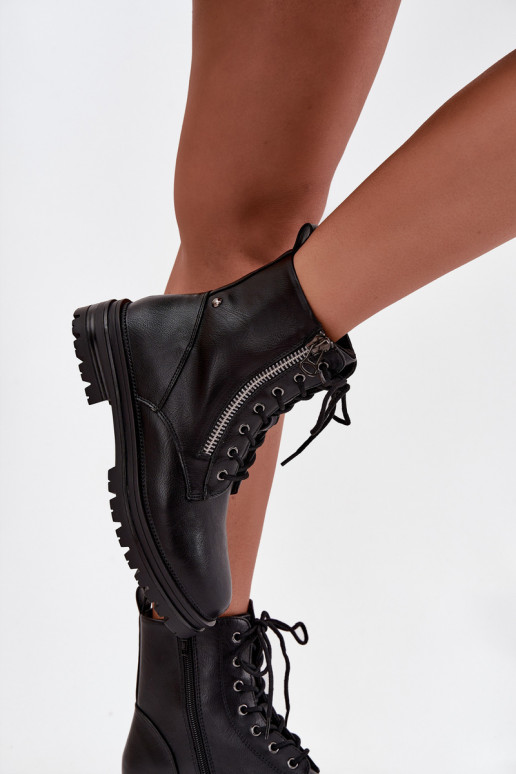 Darbiniai kulkšnies batai Moteriškas pašiltinti juodos spalvos Ivonelle