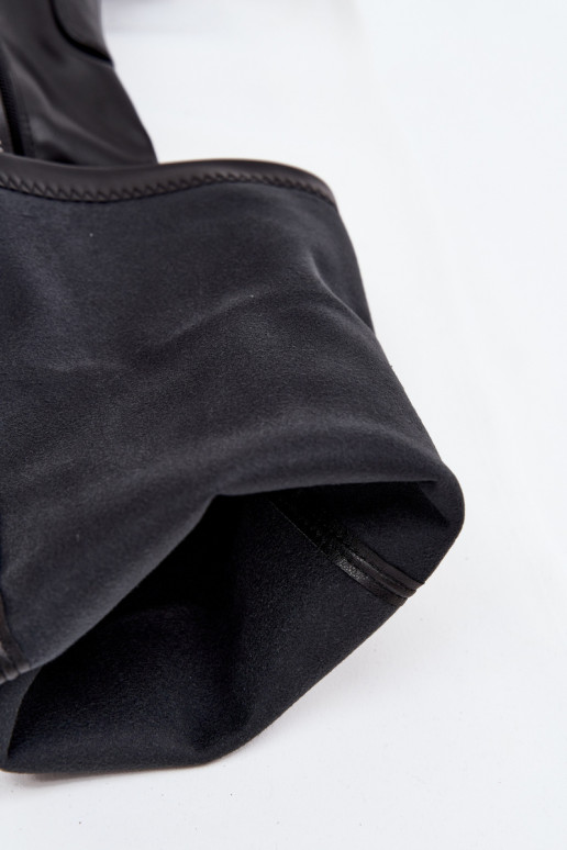 moteriški ilgaauliai batai virš kelių su kulniukais Eko Oda juodos spalvos Tahlina