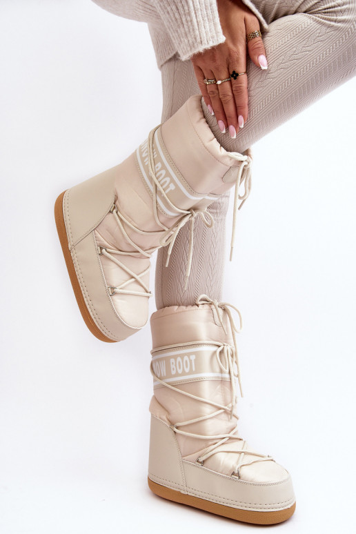 Moteriškas Aukštas sniego batai smėlio spalvos Venila