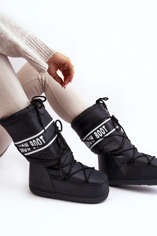 Moteriškas Aukštas sniego batai juodos spalvos Venila