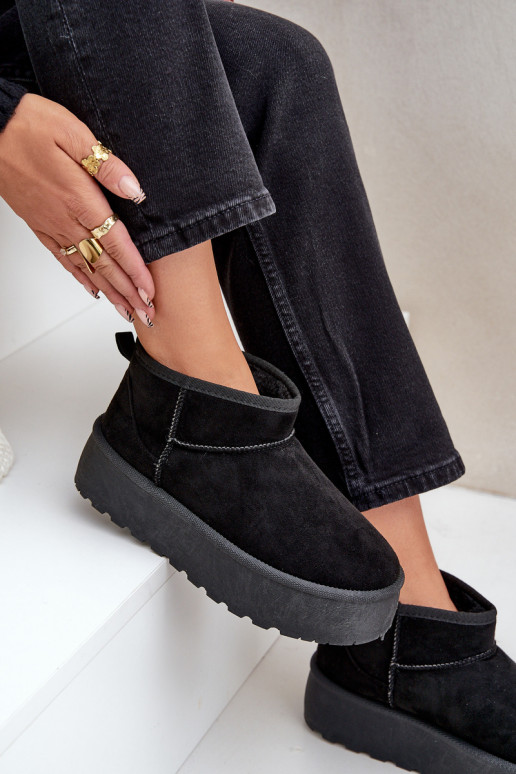 Moteriškas sniego batai su platforma juodos spalvos Ninala