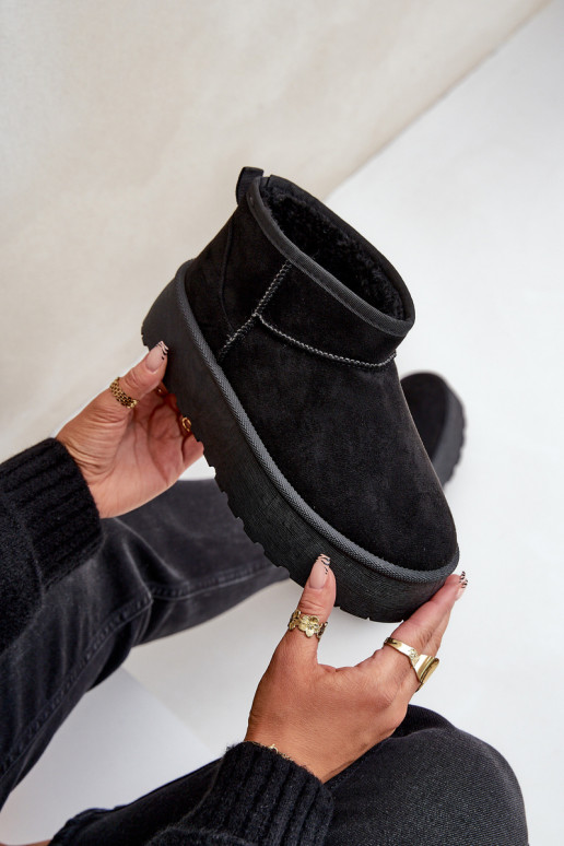 Moteriškas sniego batai su platforma juodos spalvos Ninala