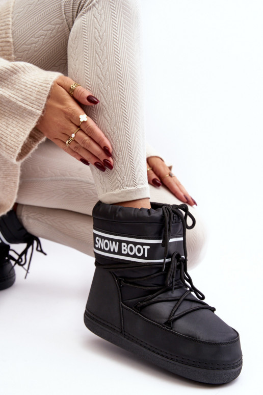 Moteriškas Suvarstomi žieminiai batai juodos spalvos Soia