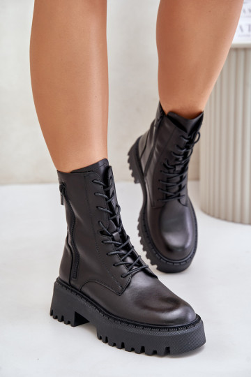 Oda pašiltinti Darbiniai kulkšnies batai Moteriškas Big Star OO274A387 juodos spalvos