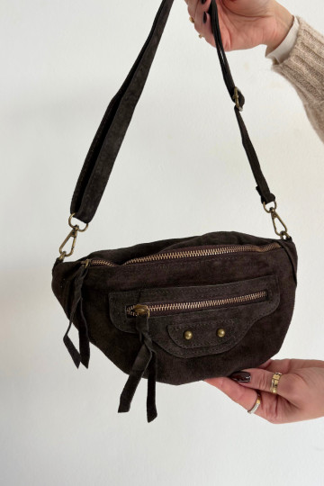 Rankinė ant liemenssuĮjungtaturalnego iš zomšosu CzekoladoĮa Romilly