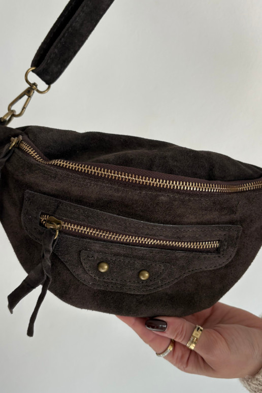 Rankinė ant liemenssuĮjungtaturalnego iš zomšosu CzekoladoĮa Romilly