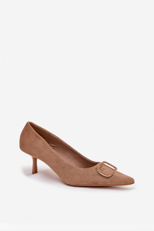 aukštakulniai bateliai Moteriškas Su puošniais Detalem smėlio spalvos Amelora