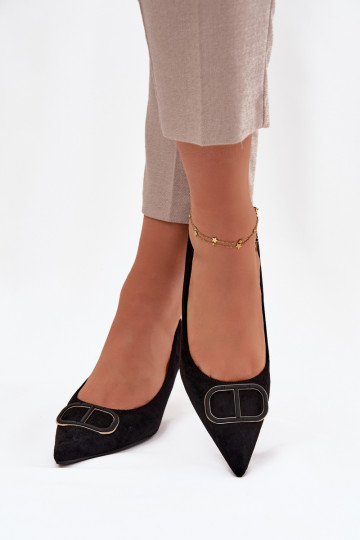 aukštakulniai bateliai Moteriškas Su puošniais Detalem juodos spalvos Amelora 2