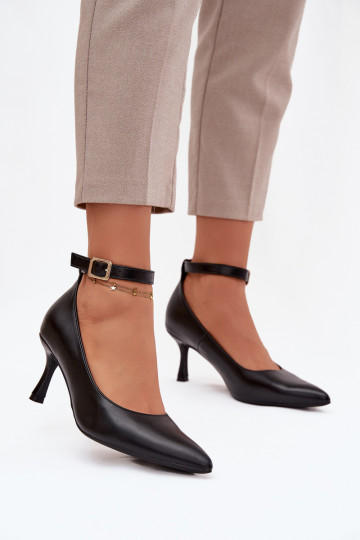 aukštakulniai bateliai Bateliai su dirželiais juodos spalvos Perrine 2