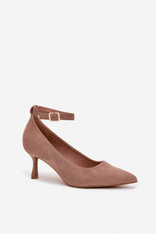 aukštakulniai bateliai Bateliaisuiš eko zomšosu smėlio spalvos Devoria