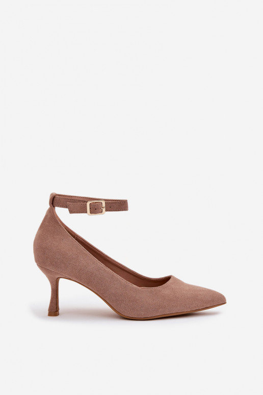 aukštakulniai bateliai Bateliaisuiš eko zomšosu smėlio spalvos Devoria