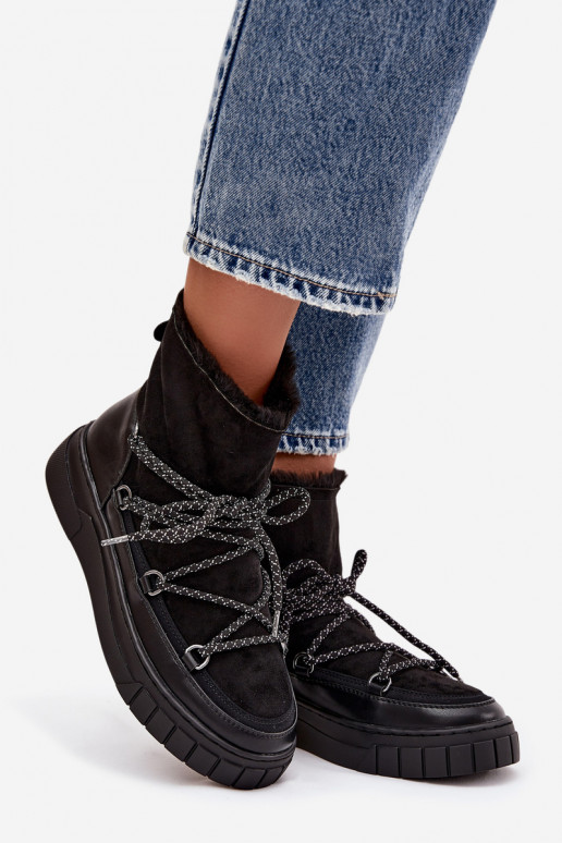 sniego batai Moteriškas su stilingomis detalėmis juodos spalvos Isalisse