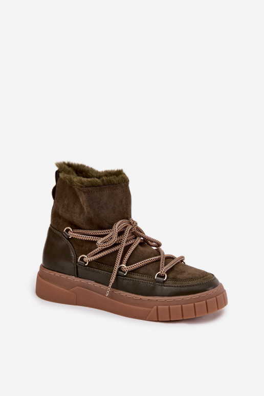 sniego batai Moteriškas su stilingomis detalėmis chaki spalvos Isalisse