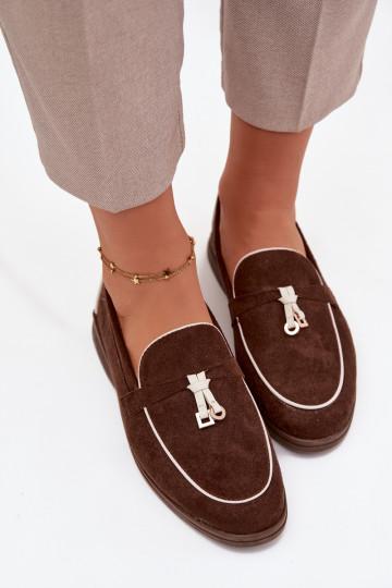 Mokasinai Mokasinai Moteriškassuiš eko zomšosu CzekoladoĮe DarĮen