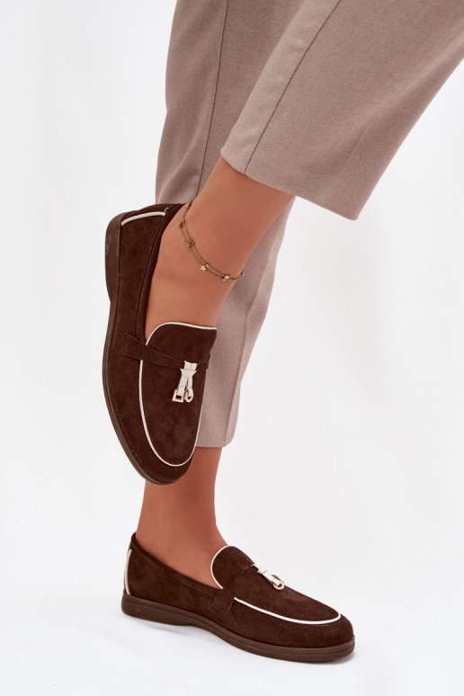 Mokasinai Mokasinai Moteriškassuiš eko zomšosu CzekoladoĮe DarĮen